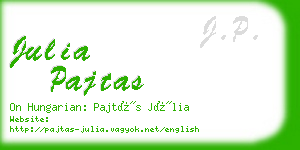 julia pajtas business card